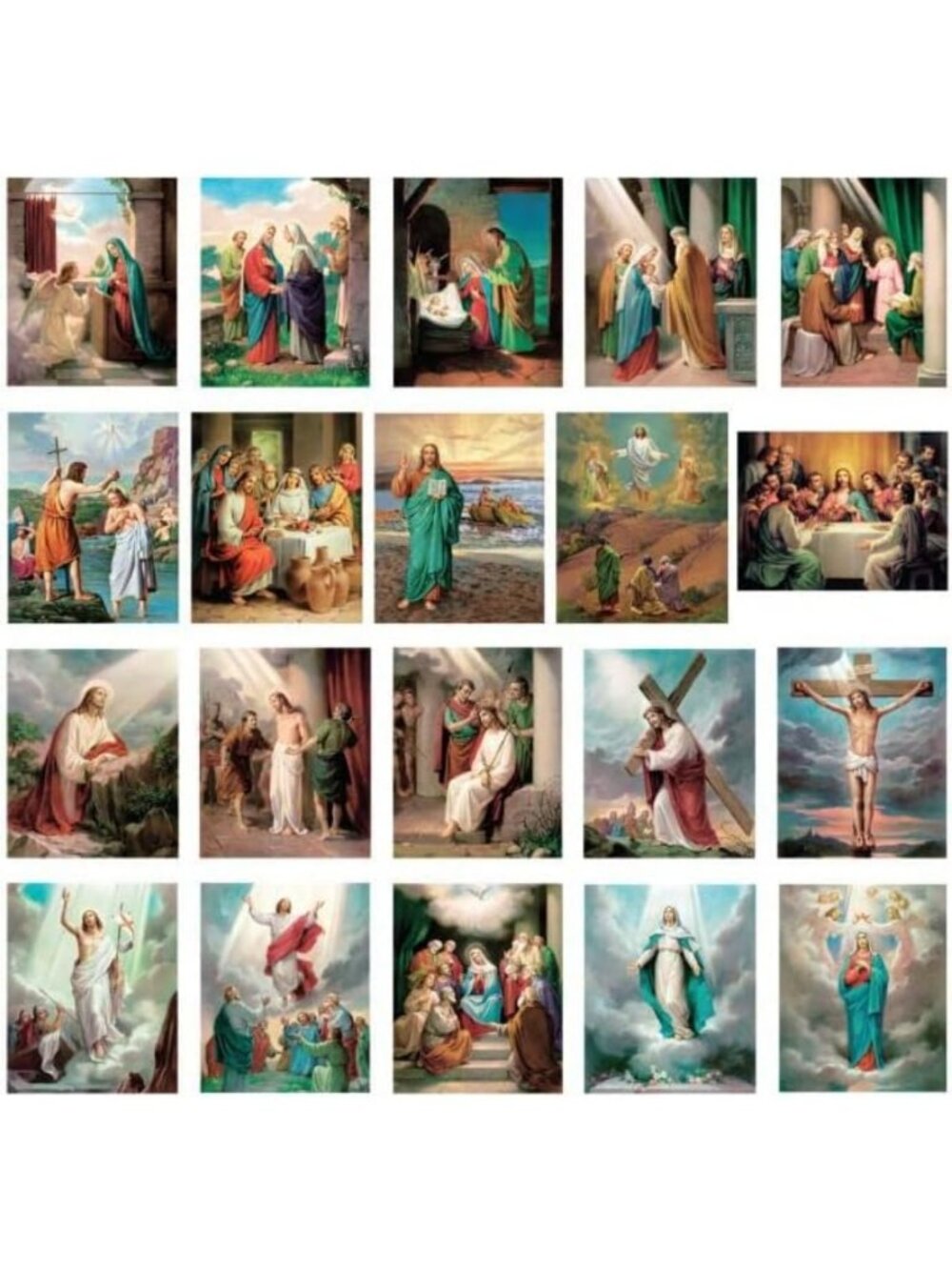 Beautiful Rosary Poster Set - Inspiring Religious Art for Home Decor & Gifts